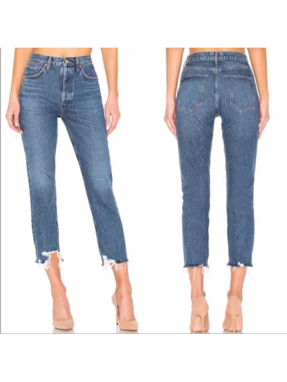 Agolde Riley High Rise straight Jean Crop